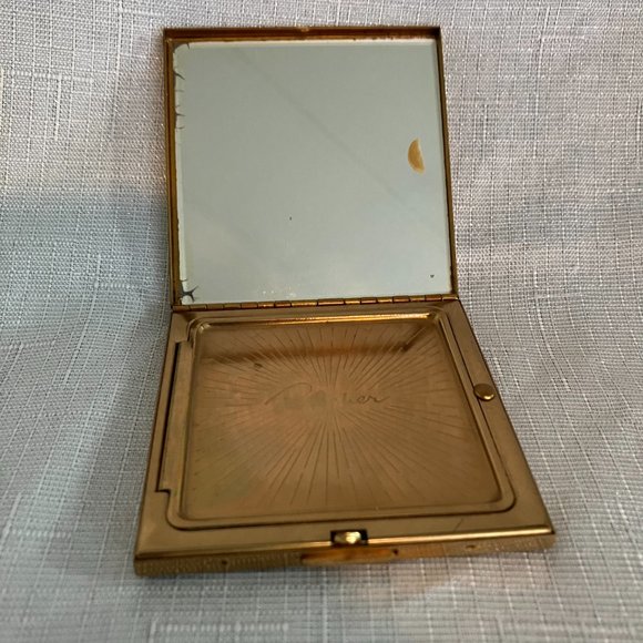 Rare Pilcher Antique "Martini" Brass and Copper Powder Compact with Mirror - Picture 2 of 7